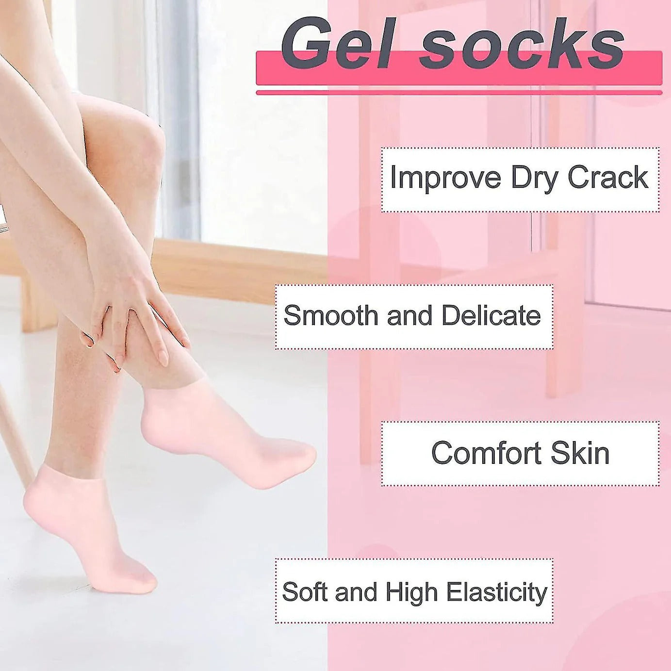 (Buy 1 Get One Deal ) 100% High Quality Silicon Socks For Unisex Men& Women